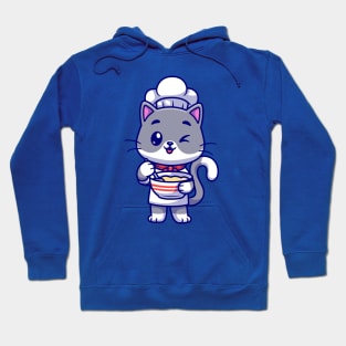 Cute Cat Chef Cooking Cartoon Hoodie